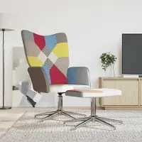 Prolenta Maison Exclusive - Fauteuil de détente avec repose-pieds en tissu patchwork