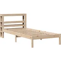 Syfax Cadre de lit sans matelas 75x190 cm bois de pin massif