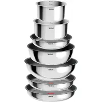 Tefal Batterie de cuisine 15 pièces Ingenio Cook Eat x15 Inox