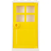 LEGO 1x4x6 Portes Jaune et cadre blanc pour maison, bâtiment NOUVEAU ! Quantité 5x