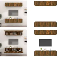vidaXL Armoires TV 4 pièces Chêne Sonoma 80x30x30 cm Bois composite - Armoire TV - Armoire TV murale - Meubles TV