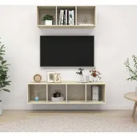 Prolenta Maison Exclusive - Ensemble de meubles TV 2 pcs Chêne sonoma Bois d'ingénierie