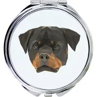 Art-Dog Rottweiler - Miroir avec photo et impression géométrique de la marque