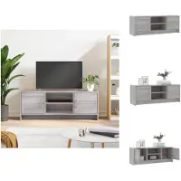 vidaXL Armoire TV Gris Sonoma 102x30x37,5 cm Bois composite - Meuble TV