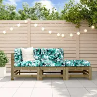 Prolenta Maison Exclusive - Ensemble de salon de jardin 3 pièces avec coussins, en bois de pin imprégné