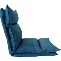 Generic Rebecca Mobili Siège de fauteuil en métal et polyester bleu foncé