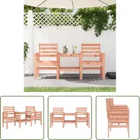 The Living Store Banc de jardin avec table 2 places bois massif douglas