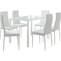 Vicco Ensemble de table à manger Grand Blanc 120x75cm avec 6 chaises, Model 51842