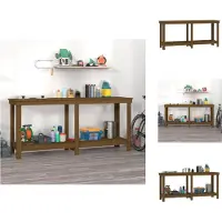 vidaXL Établi Marron Miel 180x50x80 cm Pin massif - Établis