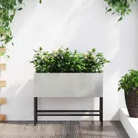 Prolenta Maison Exclusive - Jardinière surélevée argentée 60 x 26 x 45 cm en acier inoxydable