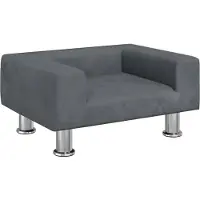 Syfax Lit pour chien gris foncé 50x40x26,5 cm velours