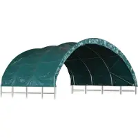 Syfax Tente pour bétail PVC 3,7x3,7 m Vert