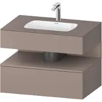Duravit Collection One lavabo à encastrer avec meuble sous-vasque sur console, 800x550x600mm, niche basalte mat, QA4785043430000
