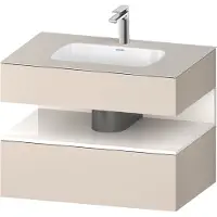 Duravit Collection One lavabo à encastrer avec meuble sous-vasque en console, 800x550x600mm, niche blanc ultra-brillant, QA4785022830000