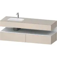 Duravit Collection One lavabo à encastrer avec meuble sous-vasque en console, 1600x550x600mm, niche blanc mat, vasque à gauche, QA4795018830000