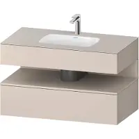 Duravit Collection One lavabo à encastrer avec meuble sous-vasque en console, 1000x550x600mm, niche Taupe Supermatt, QA4786083910010