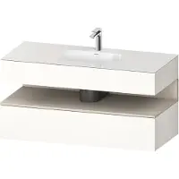 Duravit Collection One lavabo à encastrer avec meuble sous-vasque en console, 1200x550x600mm, niche Taupe Supermatt, QA4787083220000