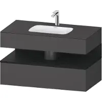Duravit Collection One lavabo à encastrer avec meuble sous-vasque en console, 1000x550x600mm, niche chêne noir, QA4786016490000