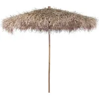 vidaXL Parasol en bambou avec toit en feuille de bananier 270 cm - Parasols & ombrelles