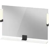 Duravit Sivida miroir, noir diamant mat, 1050x36x650mm, éclairage à poser, interrupteur à détecteur, raccordement au réseau, SV74230BD220000