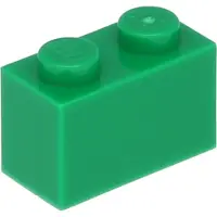 LEGO 100 pièces , pièce c. 3004 en vert (Green)
