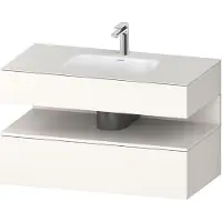 Duravit Collection One lavabo à encastrer avec meuble sous-vasque en console, 1000x550x600mm, niche blanc supermat, QA4786084840000