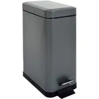 SVITA STM10 Poubelle à pédale 10l incl. seau intérieur Couvercle Softclose Gris
