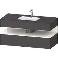 Duravit Collection One lavabo à encastrer avec meuble sous-vasque en console, 1200x550x600mm, niche blanc ultra-brillant, QA4787022490010