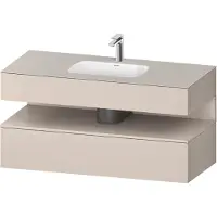 Duravit Collection One lavabo à encastrer avec meuble sous-vasque en console, 1200x550x600mm, niche Taupe Matt, QA4787091910000
