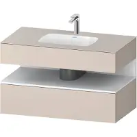 Duravit Collection One lavabo à encastrer avec meuble sous-vasque en console, 1000x550x600mm, niche blanc mat, QA4786018910010