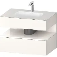 Duravit Collection One lavabo à encastrer avec meuble sous-vasque en console, 800x550x600mm, niche blanc ultra-brillant, QA4785022840000