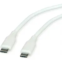 Roline Câble USB 2.0, type C-C, ST/ST, silicone, 60W, blanc, 1 m