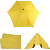 Mendler Housse De Rechange Pour Parasol Florida, Housse De Rechange Pour Parasol, Ø 3m Polyester 6 Baleines Jaune
