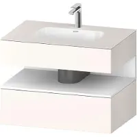 Duravit Collection One lavabo à encastrer avec meuble sous-vasque en console, 800x550x600mm, niche blanc mat, QA4785018840010