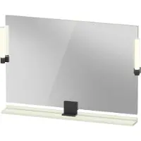Duravit Sivida miroir, noir diamant mat, 1050x36x650mm, éclairage à poser, interrupteur à détecteur, raccordement au réseau, SV74230BDHH0000