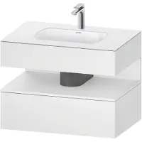 Duravit Collection One lavabo à encastrer avec meuble sous-vasque en console, 800x550x600mm, niche blanc mat, QA4785018180010