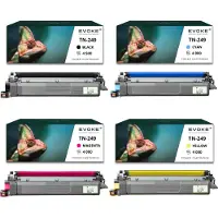 Evoke 4x toner compatible Brother TN249 XL | Noir + couleur jeu TN-249