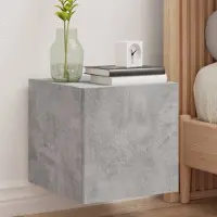 Prolenta Maison Exclusive - Meuble TV avec éclairage LED gris béton 30,5x35x30 cm