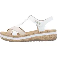Rieker Sandale Compensée en cuir Massa