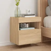 Prolenta Maison Exclusive - Meuble TV mural avec éclairage LED, chêne Sonoma, 40 x 30 x 40 cm
