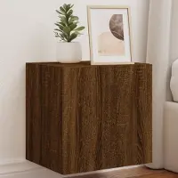 Prolenta Maison Exclusive - Meuble TV avec éclairage LED, aspect chêne brun, 40,5 x 35 x 40 cm