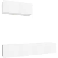 Syfax Ensemble de meubles TV 3 pcs Blanc Bois d'ingénierie