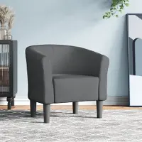 Prolenta Maison Exclusive - Fauteuil club, couleur gris foncé, revêtement en tissu