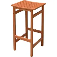 Spetebo 2.05 Tabouret de bar PALMDALE huilé en bois d'eucalyptus - env. 42x 38 x 75 cm - Chaise de bar tabouret de comptoir