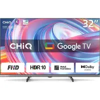 Chiq L32FM9V 32" 80cm 16:9 FHD LED Google TV bk (32", LED, Full HD), TV, Noir