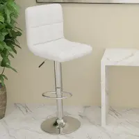 Prolenta Maison Exclusive - Tabouret de bar en similicuir blanc