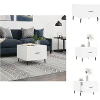 vidaXL Table basse blanche 50x50x40 cm Bois composite - Tables basses