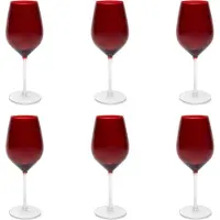 Excelsa Set de 6 verres à vin Color Wine Verre 50 cl Rouge
