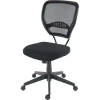 Mendler Chaise de bureau professionnelle Seattle, chaise de direction pivotante, charge max. 150 kg, tissu/textile ~ noir sans accoudoirs