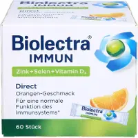 Hermes Arzneimittel GmbH Biolectra Immun Direct Sachets au goût d'orange pour une fonction normale du système immunitaire, 60 sachets. Sachets